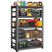 72" H Storage Shelves, Garage Shelving Unit with 3000LBS Load Capacity, Adjustable 5 Tier Metal Shelving, Storage Rack for Industrial, Garage,Warehouse and Basement 72" H x 36" W x 16" D