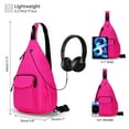 thumbnail image 4 of Sling Backpack Crossbody Chest Bag for Women Men Left and Right Shoulder Purse Water Repellent Gym Daypack, 4 of 7