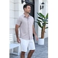 thumbnail image 2 of COOFANDY Men's Short Sleeve Button-Down Shirt, Lightweight Breathable Fabric Blend, Casual Business Comfort Fit, 2 of 6