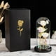 thumbnail image 5 of Regalos de Rosas para Novias, Mujeres, Mujeres, Flores Artificiales, Regalos para El Valentín, Flores de Cristal , Regalos de C Luces cálidas negras perfecl cúpula de globo rosa, 5 of 7