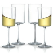 JoyJolt Claire Stemmed White Wine Glasses Set of 4