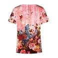 thumbnail image 4 of JeashCHAT Summer V Neck T Shirts for Women Short Sleeve Shirts Cute Printed Tshirt Blouse Casual Tops Loose Fit Graphic Tee, 4 of 5