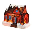 thumbnail image 3 of Casa de pueblo navideña, regalo de cumpleaños, edificio iluminado, decoración navideña para el hogar. Estilo B, 3 of 8