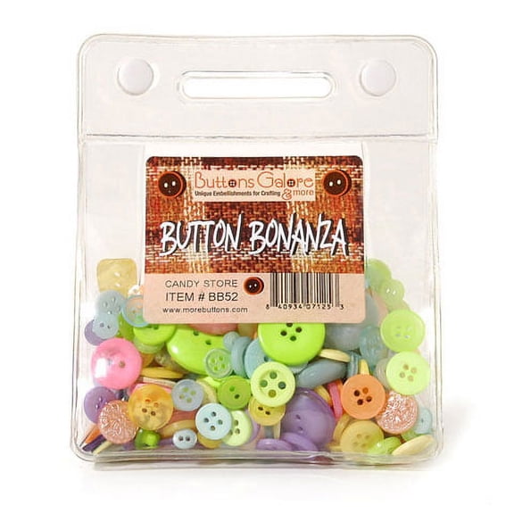 Assorted Candy Store Themed Buttons: 1/2 pound