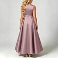 thumbnail image 4 of ATOGUTA Girl Long Formal Dress Wedding Satin Dresses Princess Birthday Party Prom Ball Gown Size 0-15, 4 of 6