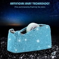 thumbnail image 6 of Bling Crystal Luxury Handmade Diamond Desktop Tape Dispenser for Fashion Girls Women (Blue), 6 of 7