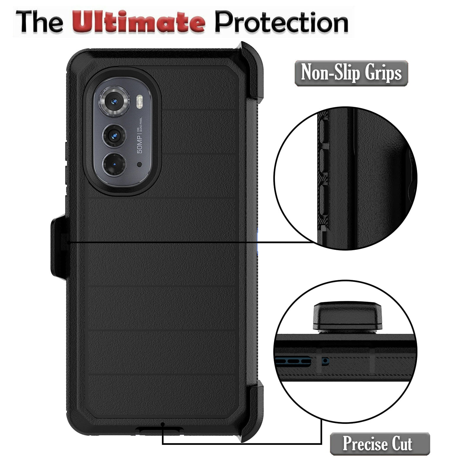 EBIZCITY Suitable for Samsung, Motorola, Xiaomi, Huawei, iPhone 15 Max  Phone Holster, Phone Protection Holster, Leather Phone Wallet Holster,  Phone