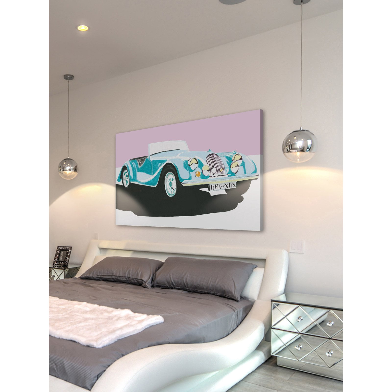 Marmont Hill "Dream Car" by Molly Rosner Painting Print on Wrapped Canvas