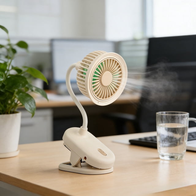 Portable On Desk Fan With Flexible Gooseneck 3 Speeds Quiet Personal Fan For Home Dorm Computer