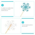 thumbnail image 4 of 100pcs Toppers Toppers Snowflake Picks Picks Decoración de cupcake suministros de fiesta de cumpleaños, 4 of 4