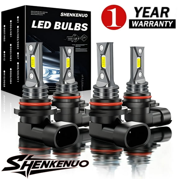 For 2006-2010 Dodge Charger LED Headlight Bulb 9005 9006 High/Low Beam 6000K Bright White Halogen Upgrade Headlights Replacement Bulbs,4PCS