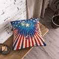 thumbnail image 3 of DouZhe Velvet Decorative Throw Pillow Covers Set of 2, Soft Square Cushion Cover with Invisible Zipper Patriotic American Star Stripes Printing, 18"x18", 3 of 7