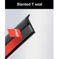 thumbnail image 4 of 5M Slanted T-Type Car Rubber Sealing Strip Edge Trim For Bumper Lip Side Skirt, 4 of 5