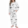 thumbnail image 5 of Cowsor Big Kids Boys Girls St Patrick's Day Creative Graffiti Print Long Sleeve Top Pants Set Cute Holiday Casual Outfit For 5-16 Years Old, 5 of 7