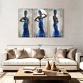 thumbnail image 2 of Elephant Stock Regal African Woman Wall Art - Horizontal Multi Panel Canvas - Living Room Wall Decor - People Multi Panel - Brown And Blue Decor - 74" x 48", 2 of 4