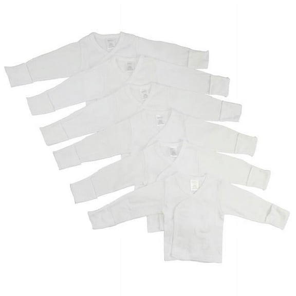CS-071S-071S Long Sleeve Side Snap with Mitten, White - Small