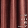 thumbnail image 4 of 3S Brother's Extra Long Solid Luxury Matte Velvet Soft Curtain Carmine-Crimson Single Panel Hanging Back Tap & Rod Pocket Home Décor 5-25 Feet Custom Made Curtains -Made in Turkey Each(52"x240"), 4 of 7