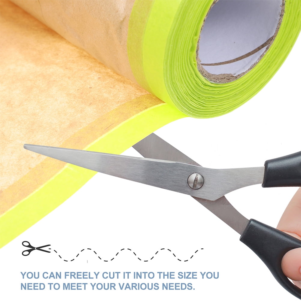 BESTONZON Painters Paper Masking Film with Tape for Automotive and Motorcycle Graphics Brown 5Pcs