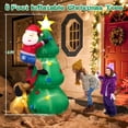 thumbnail image 2 of Árbol de Navidad inflable Danxilu de 6 pies con Papá Noel perseguido por un perro, 2 of 7