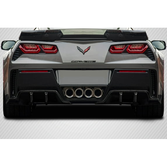 2014-2019 Chevrolet Corvette C7 Carbon Creations Exe Rear Diffuser - 2 Pieces