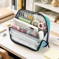 thumbnail image 6 of Standing Pencil Case with Base Large Capacity Stationery Pouch Pen Bag with Zipper for Women Men Tie-dye Dandelions Pattern, 6 of 7
