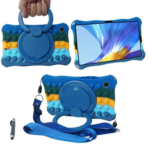 Étui pour Enfants pour Samsung Galaxy Tab A9+ 8.7 Plus 11 Pouces2023 Support Rotatif à 360 Housse de Tablette SM-X210/X215/X216 SM-X110/X115 A7 A8 Funda CDBL-Strap-Styl A9 Plus 11 Pouces 2023