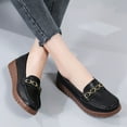 thumbnail image 5 of Women's Casual Loafers Slip On Leather Shoes Lightweight Walking Shoes Moccasins Classic Penny Loafer Flats Boat Shoes, 5 of 10