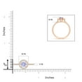 thumbnail image 4 of ANGARA Natural Floating Tanzanite Halo Ring with Diamond Accents in 14K Rose Gold for Women (Size-5mm) | December Birthstone, Birthday, Anniversary, Jewelry Gift for Women | Natural Tanzanite Ring, 4 of 8