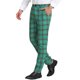 thumbnail image 4 of Pantalones Casual de Hombre Inspire Chic, Ajuste Regular, Plano, Estirados, Cuadros, Talla 38, Verde Amarillo, 4 of 7