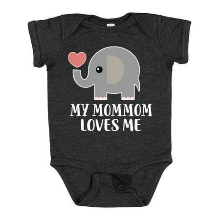 

Inktastic Mommom Loves Me Grandchild Gift Baby Boy or Baby Girl Bodysuit