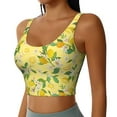 thumbnail image 2 of Pofeuu Lemon (2) Print Sports Bra for Women Sexy Vest Yoga Running Gym Fitness Crop Bras Tops-X-Large, 2 of 8