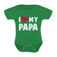 thumbnail image 1 of Tstars Boys Unisex Gifts for Dad Father's Day Shirts I Love Heart my Papa Infant Outfit Father's Day Cool Best Gift for Dad Baby Bodysuit, 1 of 6