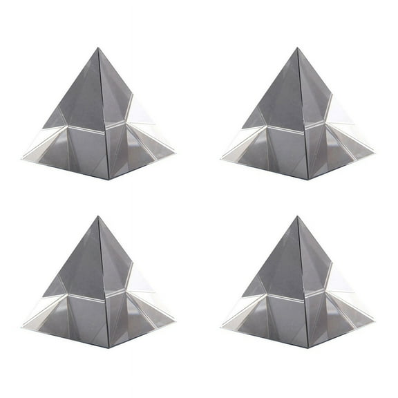 4X Prism Optical Glass Pyramid 40mm High Rectangular Polyhedron Suitable for Teaching Experiments