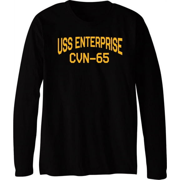 USS Enterprise CVN-65 Aircraft Carrier Standard Size Long Sleeve Tee Shirt