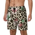 thumbnail image 2 of Haiem Leopard Dots Mens Swim Trunks with Compression Liner 2 in 1 Swimming Shorts Stretch Swimwear Quick Dry,Board Shorts-3X-Large, 2 of 9