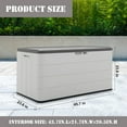 thumbnail image 2 of Horti Cubic 85 Gallon Waterproof Deck Box with Lockable Covers, All-Weather Resistant, Heavy-Duty HDPE, White, 2 of 7