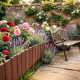 thumbnail image 5 of 12 Panel Decorative Garden Fence, Brown Landscape Border Edging for Flower Beds Lawns, Plastic Yard Fencing with Interlocking Design, Outdoor Plant Protection Barrier, Easy Install Garden Border, 5 of 5