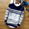 thumbnail image 5 of Suéter de cuello redondo para hombre de otoño e invierno, suéter juvenil, camisa básica informal coreana, 5 of 5