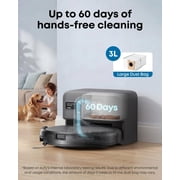 eufy C10 Robot Vacuum Self Emptying, 8 Weeks Hands Free, Advanced Smart Mapping with LiDAR Navigation, Edge Expansion Brush for Pet Hair, Carpet Detection