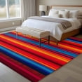 thumbnail image 4 of 6'x9' Area Rugs, Colorful Striped Indoor Outdoor Area Rug for Living Room Bedroom, Farmhouse Modern Rainbow Lines Art Washable Bathroom Rugs Kitchen Floor Carpet Mats Home Decor Aesthetic, 4 of 8