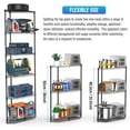 thumbnail image 3 of 6 Tier NSF Corner Wire Shelf Shelving Unit, 20 x 20 x 72 Inch 600lbs Capacity Heavy Duty Adjustable Metal Storage Rack with Leveling Feet & Shelf Liners for Office Kitchen Bathroom and More - Black, 3 of 16