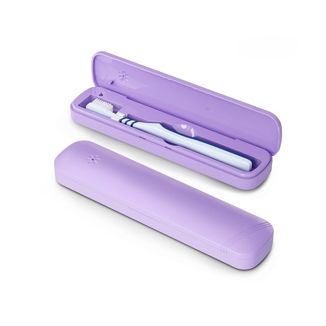 Estuche esterilizador portátil para cepillos dentales ZL-34L con tecnología UV LED doble (UVC+UVA), desinfección automática en 5 minutos, material ABS ecológico, ideal para viajes, camping y uso