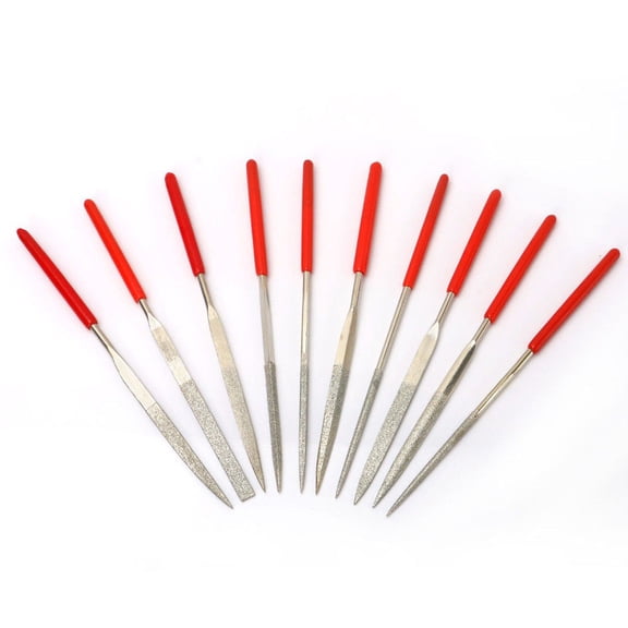 10Pcs for Mini Electroplated emery File Rasp Needle Metal Carving Craft Hand Tool