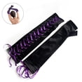 thumbnail image 2 of Pantalones de cuero de PU con cordones y ribete de rejilla, mallas punk góticas finas y ligeras para mujer, 2 of 8
