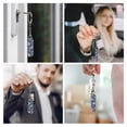 thumbnail image 6 of Uemuo Forest Elk Pattern Rectangular Metal Keychain - Durable, Stylish, and Personalized Key Ring for Men and Women,Engraved Keychain,Gift Slim Sturdy Keychain, 6 of 7