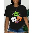 thumbnail image 2 of Halloween Pumpkin Bucket Graphic T-Shirt Candy Print Tee S-4XL, 2 of 6