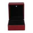 thumbnail image 3 of Ring Box Square Ring Jewelry Earring Coin Box with LED Light for Wedding Engagement, 3 of 9