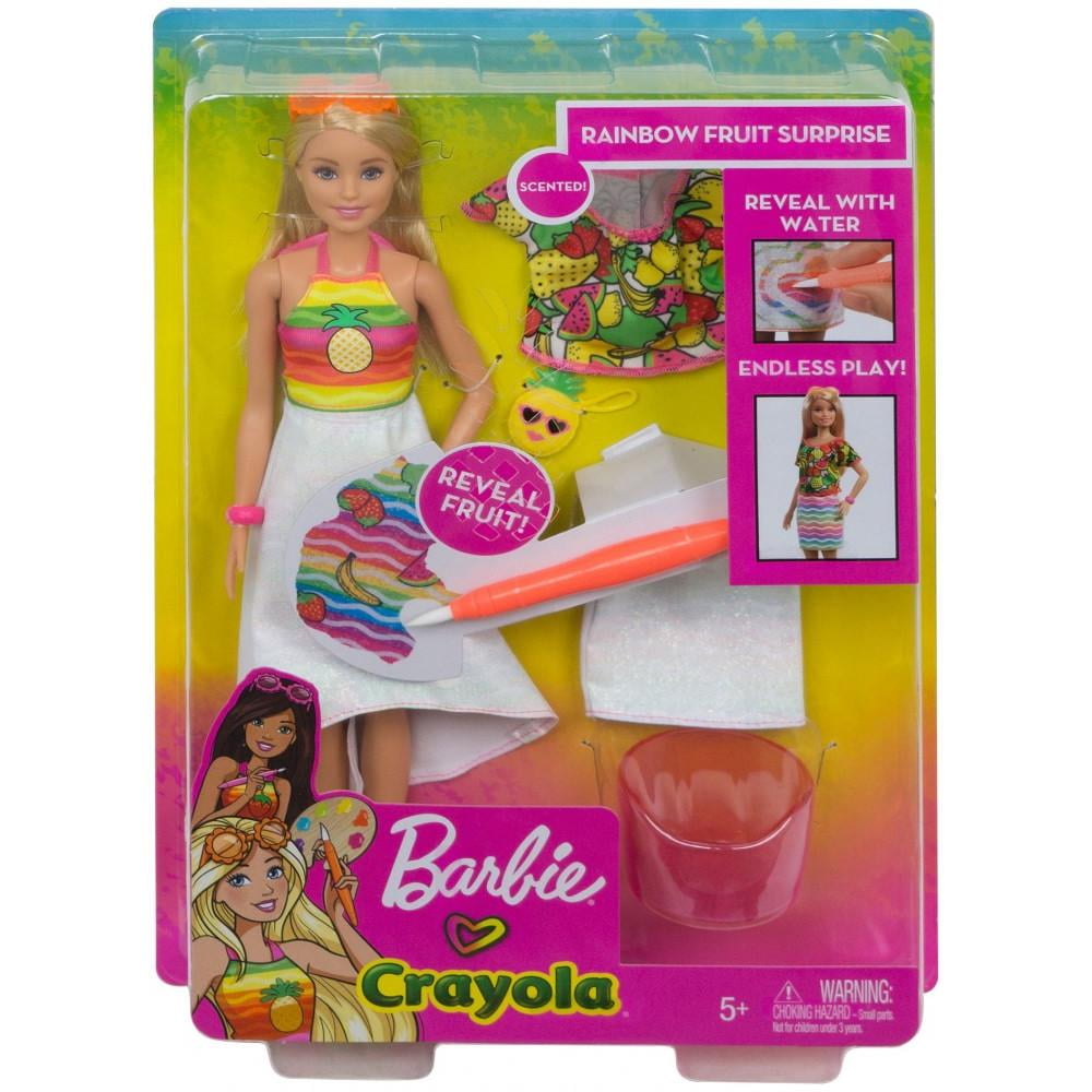 barbie crayola rainbow fruit surprise