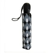 Flat Umbrella, Black and Gray Dots