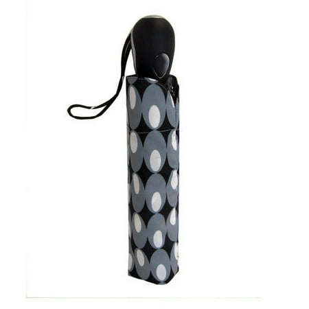 Flat Umbrella, Black and Gray Dots